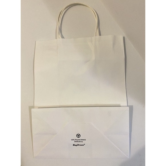 BagDream Paper Gift Bags with Handles ~ 8x4.25x10.5 ~ White ~ 18 Count - Picture 9 of 12